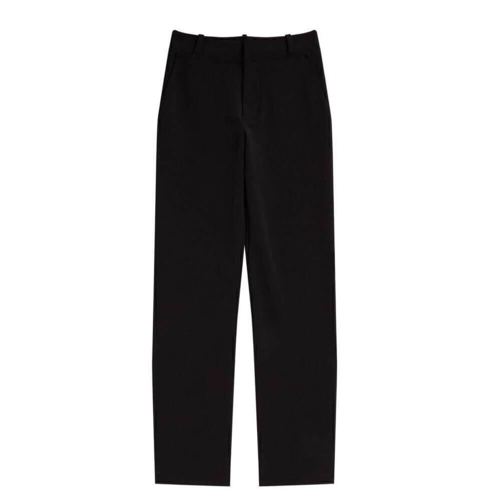 PROENZA SCHOULER WHITE LABEL Crepe Suiting Wide Left Suit Trusser in Black NWT S